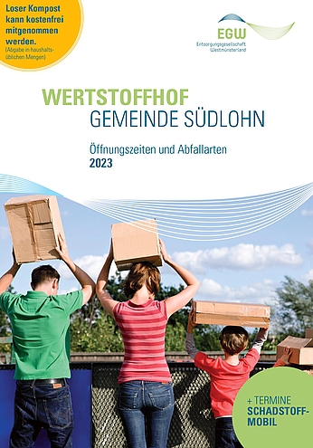 Flyer Öffnungszeiten und Abfallarten 2023