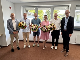 v.l.n.r.: Bürgermeister Werner Stödtke, Heinrich Sibbing, Udo Hayk, Gabriele Tecker und Markus Link.