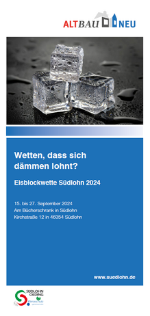 Flyer zur Eisblockwette 2024 in Südlohn