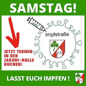 Impftermine für den 15.01.2022 bei der Impfstelle der Gemeinde Südlohn können ganz einfach online gebucht werden!