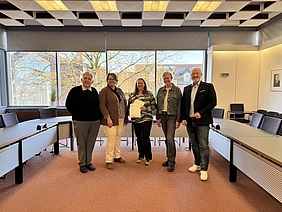 v.l.n.r.: Pastor Scho, Friederike Voß, Daniela Kies, Barbara Altena, Markus Lask