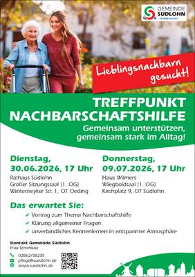 Treffpunkt Nachbarschaftshilfe - Plakat