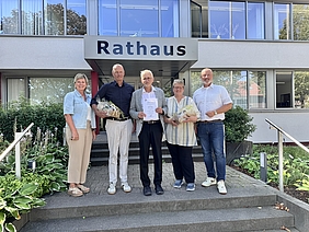 v.l.n.r.: Diana Höing vom Personalrat, Dirk Vahlmann, Werner Stödtke, Sabine Hemsing, Markus Lask 