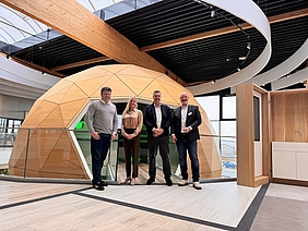 v.l.n.r.: Philipp Ellers, Celia ter Hürne, Torsten Nienhaus, Markus Lask