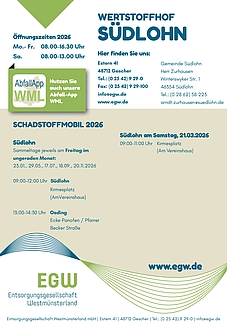 Flyer Wertstoffhof Südlohn 2026