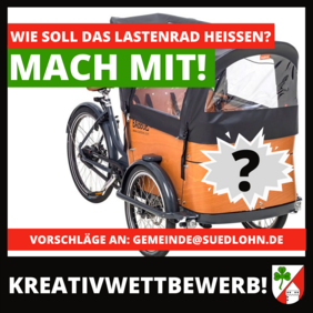 Wettbewerb: Die Gemeinde Südlohn sucht einen Namen für ihr neues E-Lastenrad!