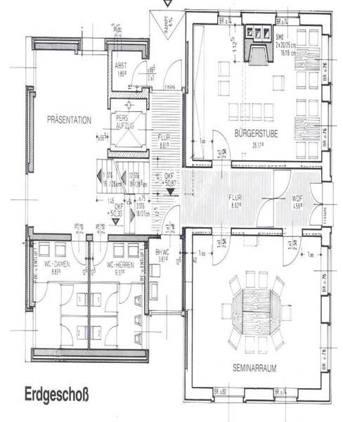 Raumplan Erdgeschoss